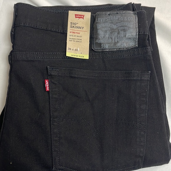 BNWT Levis Flex 510 Jeans ⚫ 36W x30L - Picture 2 of 15